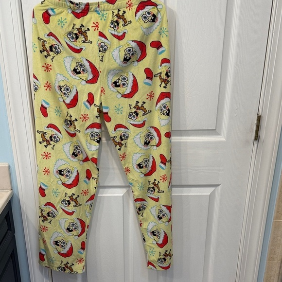 Yellow SpongeBob Christmas Pajama Pants - Picture 3 of 4